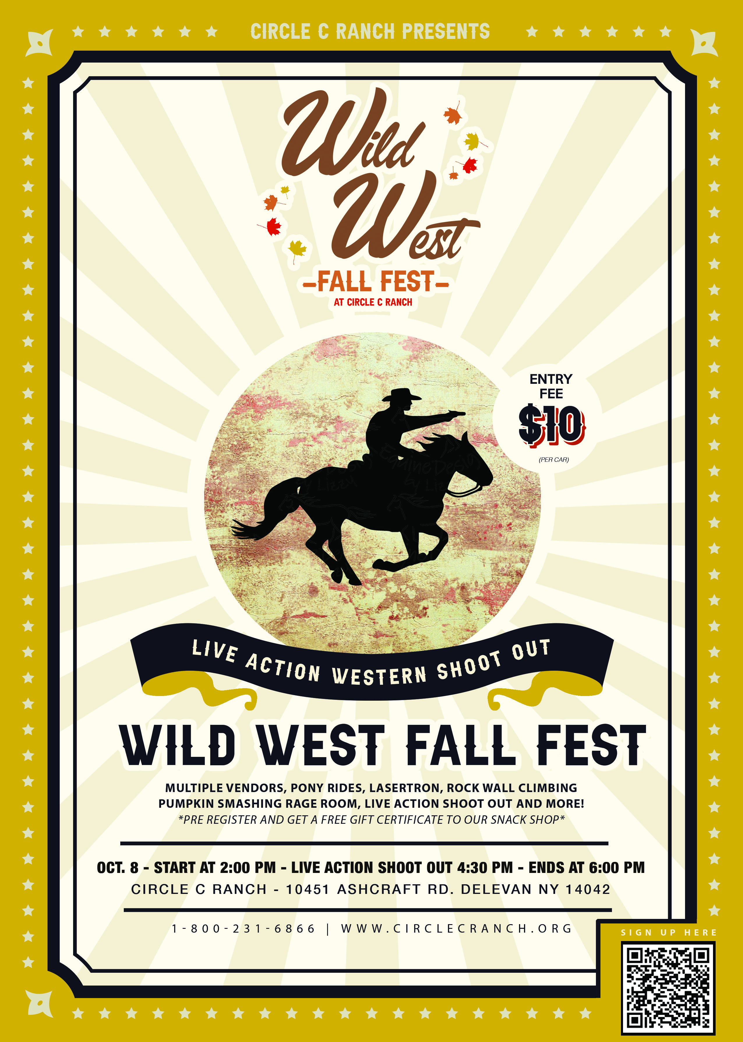 Flyers for Wild West Fall Fest 22Concert